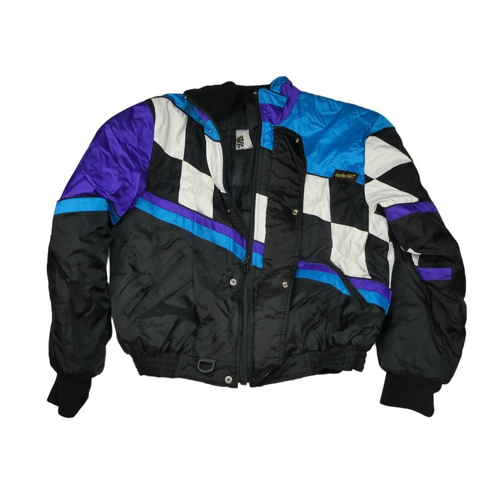 Joe Rocket Sports Gear winter coat, Large, Hornet, black/blue